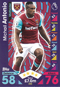 Michail Antonio West Ham United 2016/17 Topps Match Attax #355